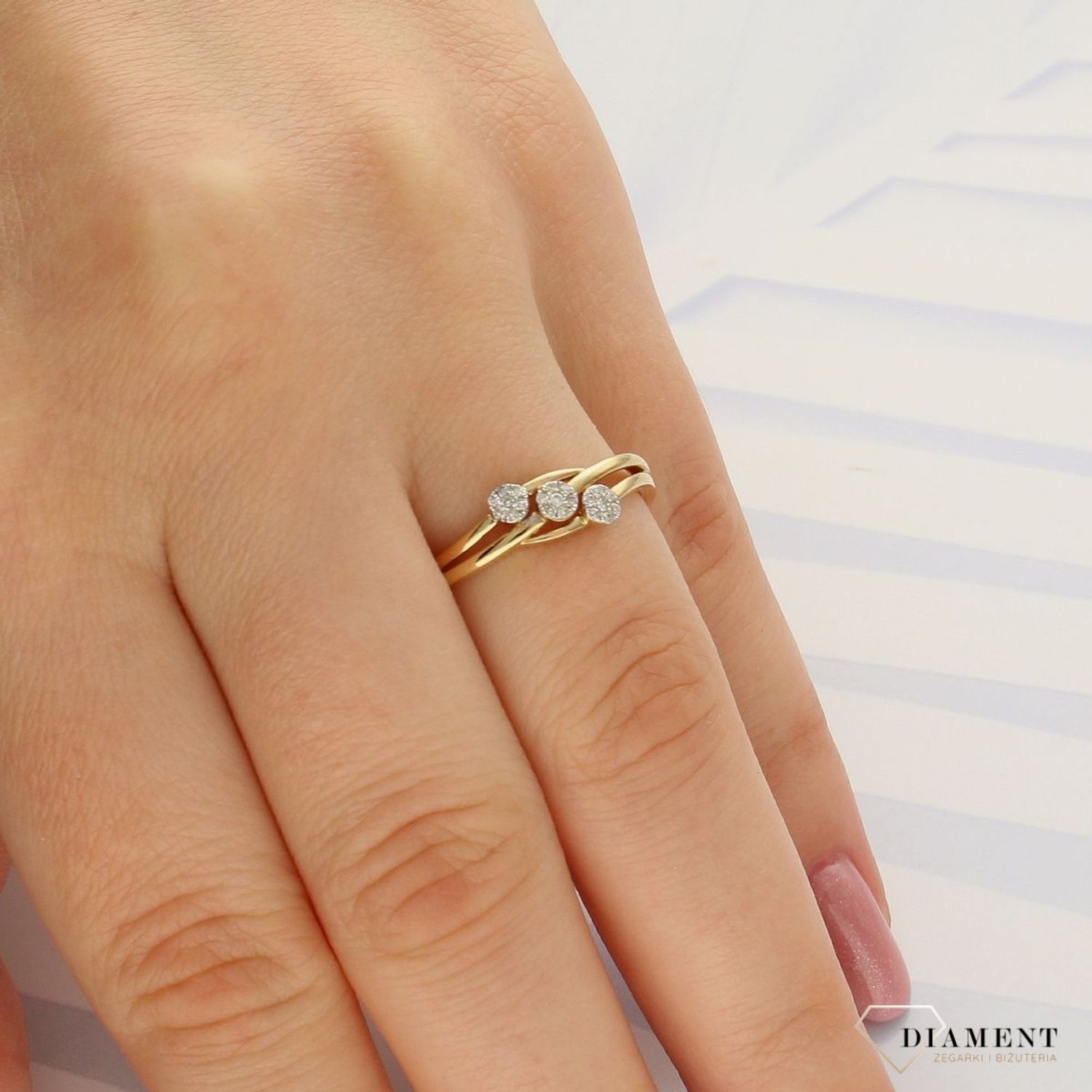 Pierścionek złoty DIAMENT 585, złoto z diamentami 0660027131 HSI.jpg